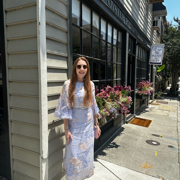 ZIMMERMANN Postcard midi dress size 0= US 2/4 *light discoloration spots on back - Picture 15 of 15